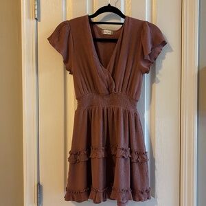 Altar'd State Dusty Rose Milkmaid Short Dress Sz XS